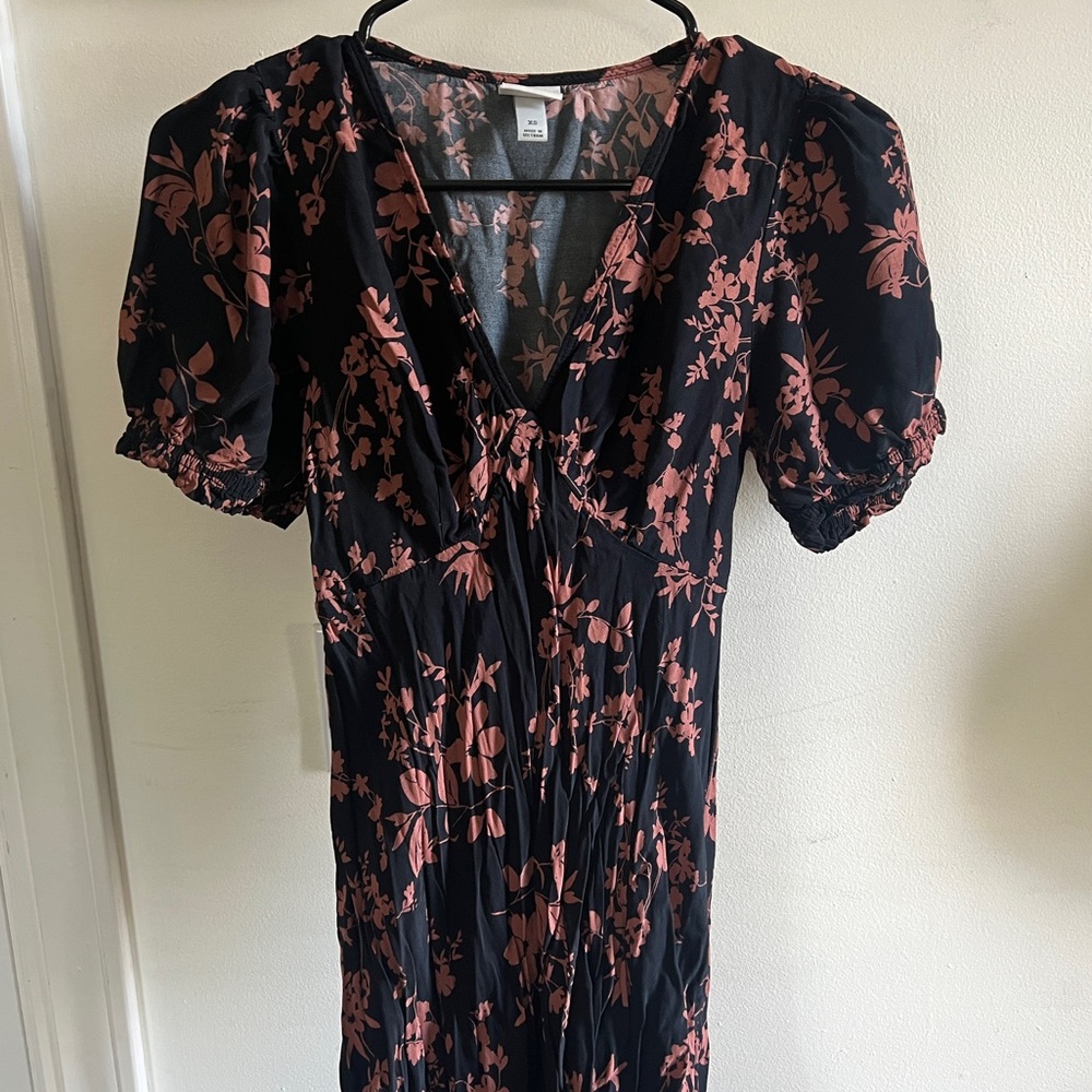 a new day Black Maxi Dress with Blush Floral Print - Picture 3 of 14
